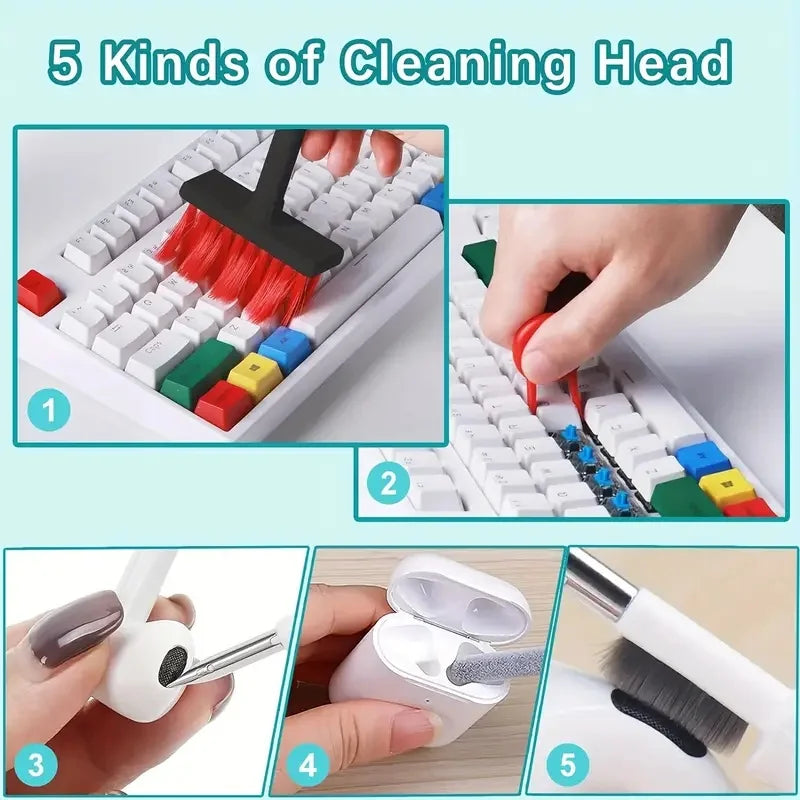 5-in-1 Keyboard & Earbud Cleaning Kit – Brush, Keycap Puller & More