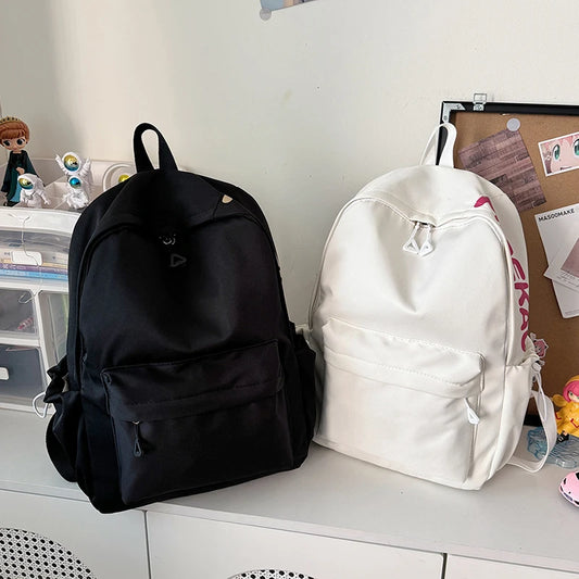 Women’s Waterproof Nylon Backpack – Simple School & Travel Bag