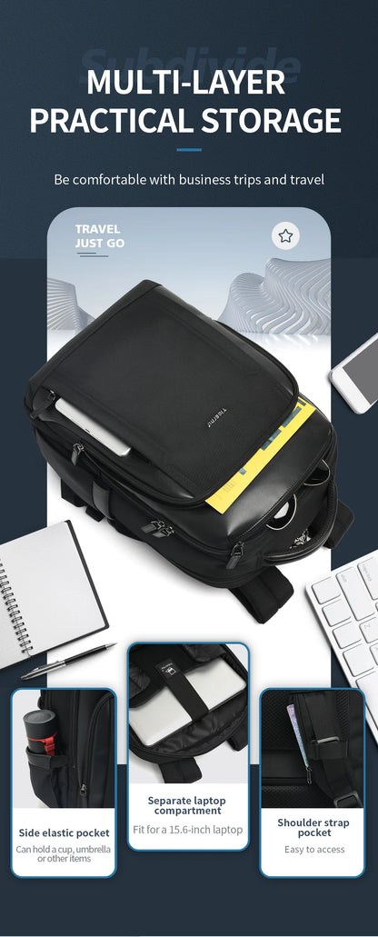 Travel Backpack for Men – Fits 14, 15.6 & 17 Inch Laptops