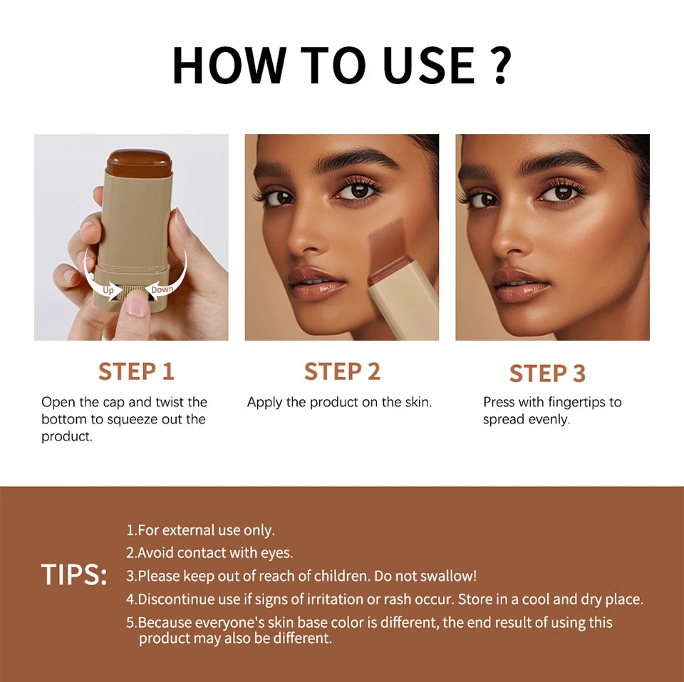 Serum Stick Foundation – High Coverage Skin Tint & Plumping Balm