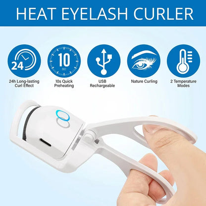 USB Heated Eyelash Curler – Quick Heat with 2 Temp Settings