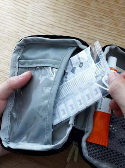 Mini Portable Medicine Bag–Travel First Aid Kit & Survival Storage Box