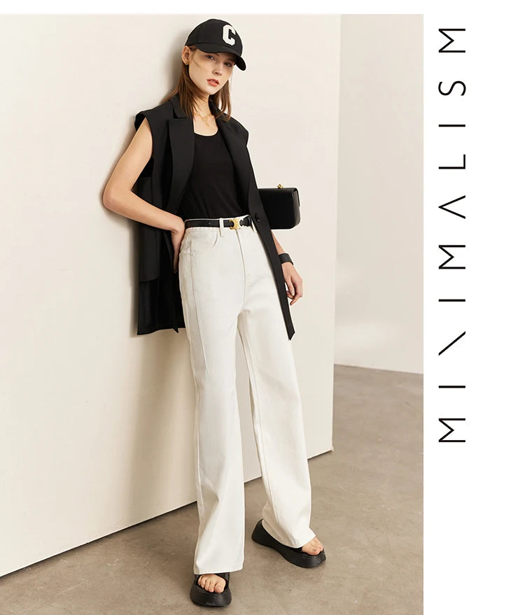 Women’s Vintage Loose Wide Leg Denim Jeans – Casual Spring Pants