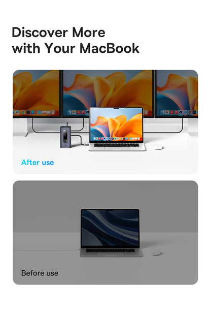 USB-C 11-in-1 Hub – 4K HDMI, DP Triple Display, 100W PD Dock