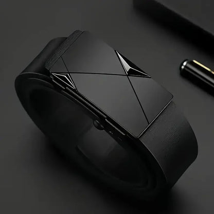 Stylish Men’s PU Leather Belt Automatic Buckle