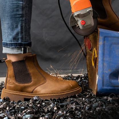 Cartmela 2023 Men’s Leather Safety Boots