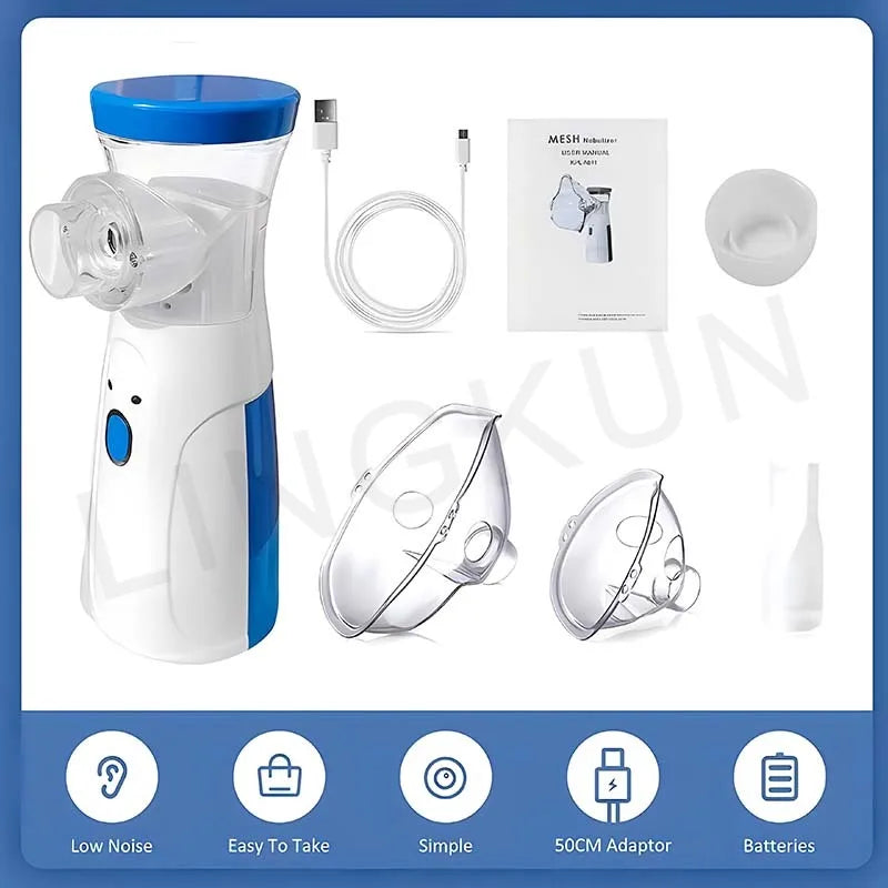 Portable Nebulizer for Asthma–Handheld Mesh Atomizer for Kids & Adults