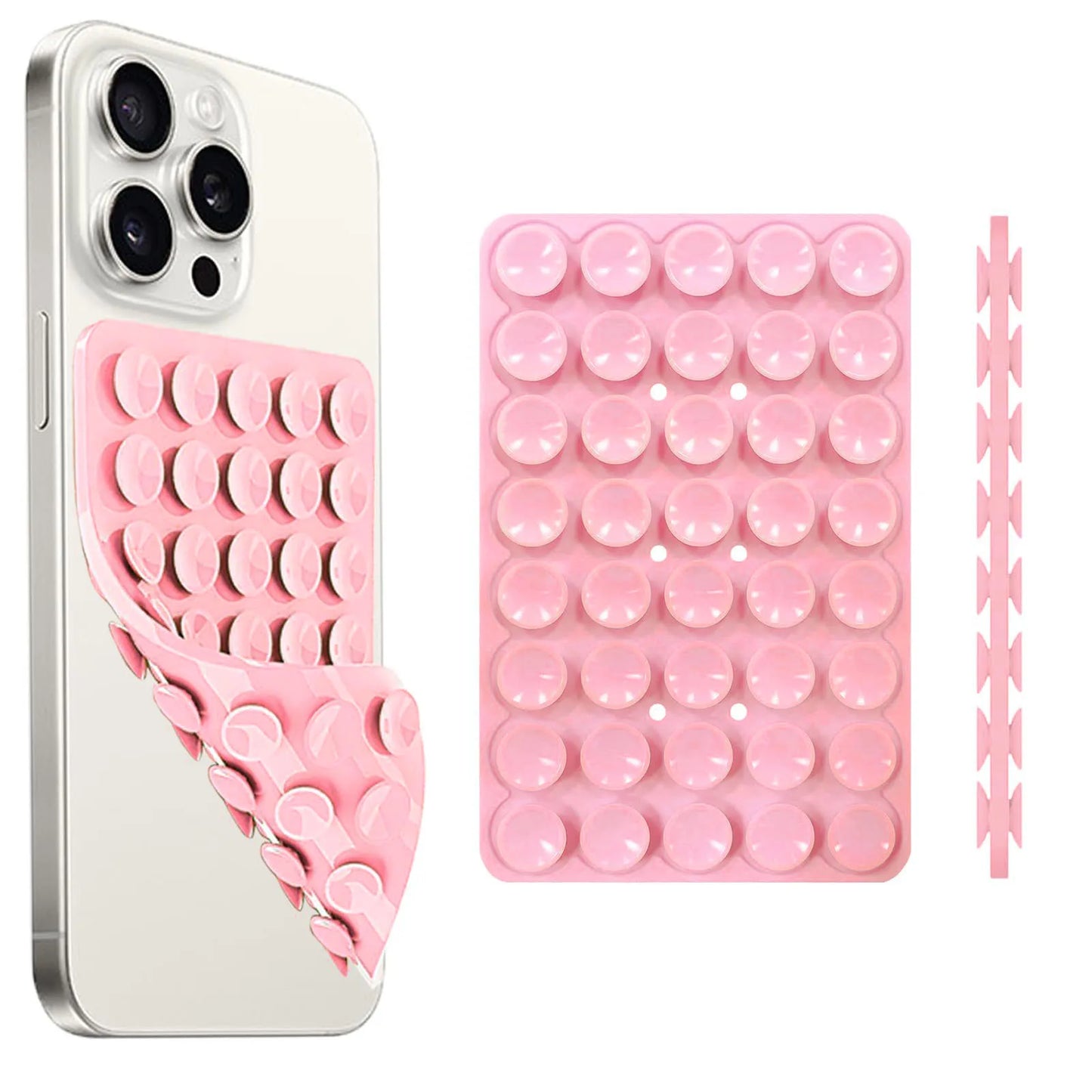 Double-Sided Silicone Suction Phone Case with Detachable Stand