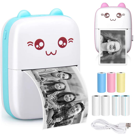 Mini Bluetooth Label Printer – Portable Error Note Photo Printer
