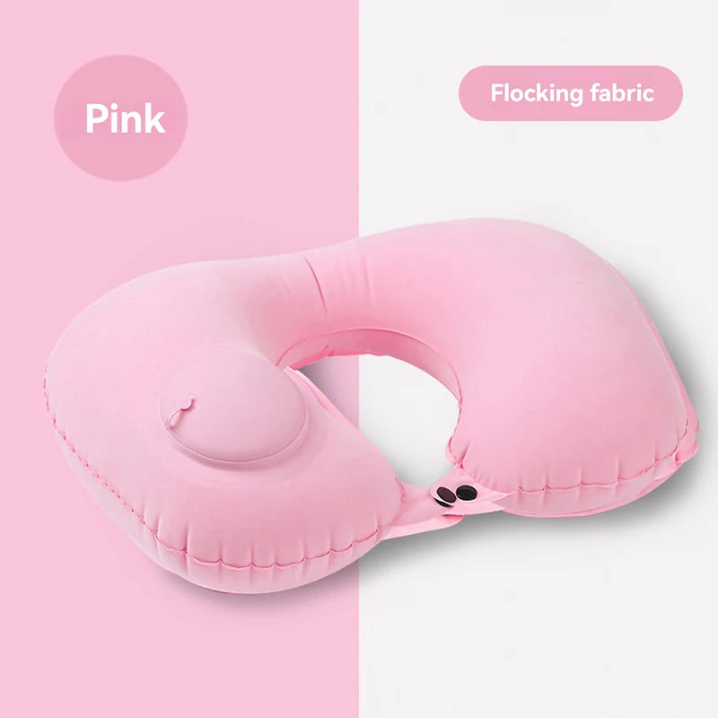 Inflatable U-Shaped Travel Pillow – Neck Support for Travel Comfort