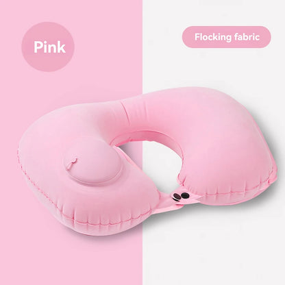 Inflatable U-Shaped Travel Pillow – Neck Support for Travel Comfort