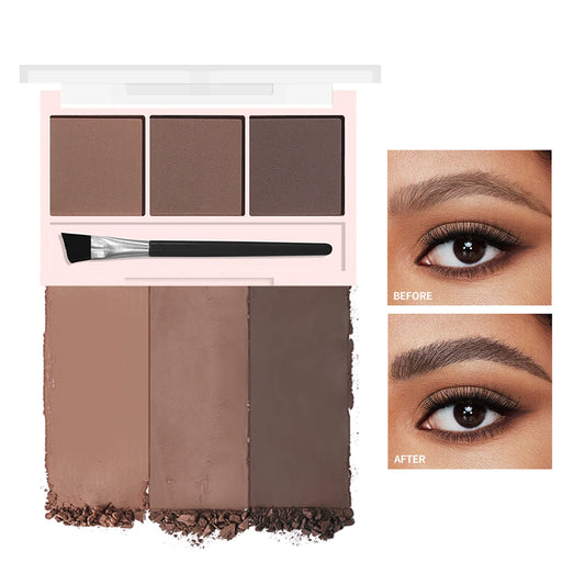 3-Color Eyebrow Powder – Waterproof, Long-Lasting & Natural Finish