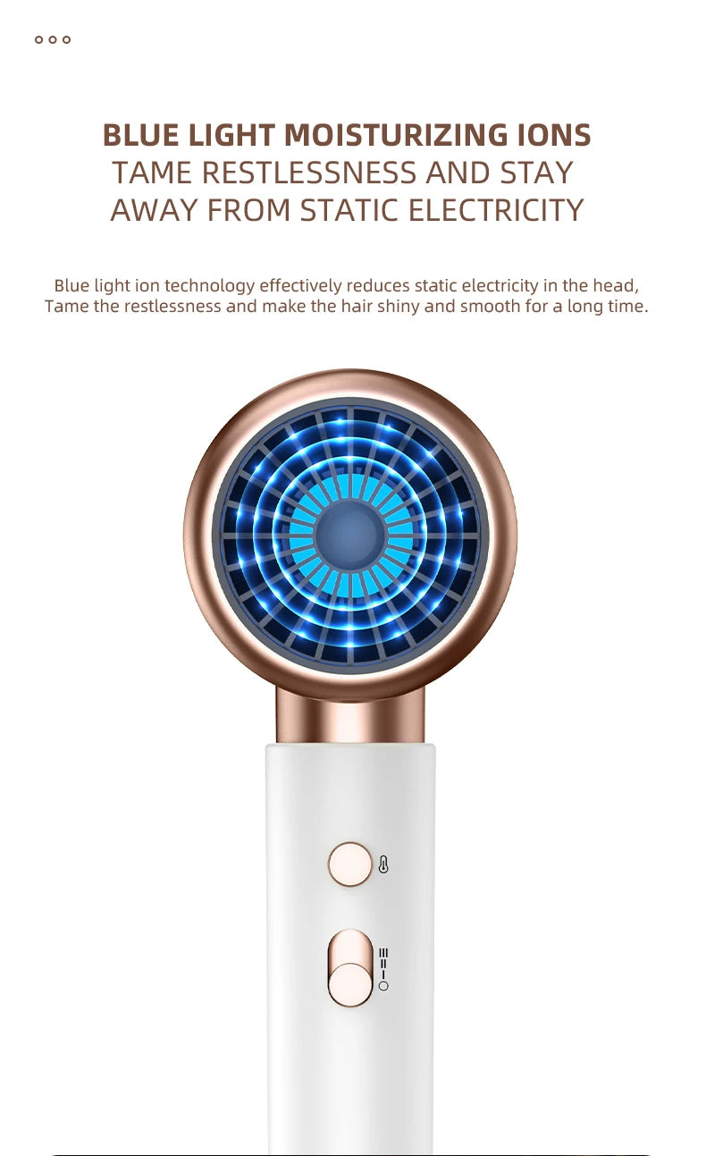 High-Speed Quiet Hair Dryer with Constant Temp & Fast Drying
