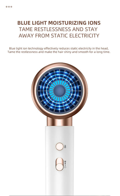 High-Speed Quiet Hair Dryer with Constant Temp & Fast Drying