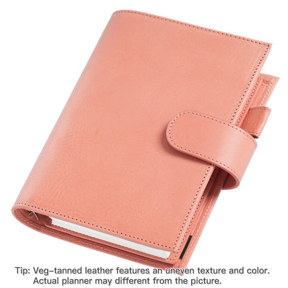 Full Grain Leather Planner with Rings – Personal Size Organizer