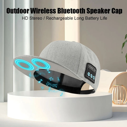 Bluetooth Music Hat with Wireless Headphones & Mic