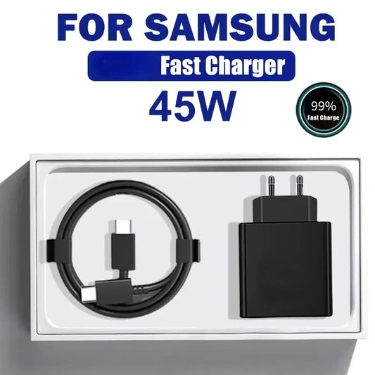 PD 45W USB-C Wall Charger – Fast Adapter for Samsung & iPhone 15