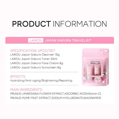 Skincare Set with Cleanser, Serum, Cream & Eye Care Kit