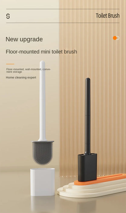 Mini Silicone Toilet Brush Set – Wall Mounted or Standing