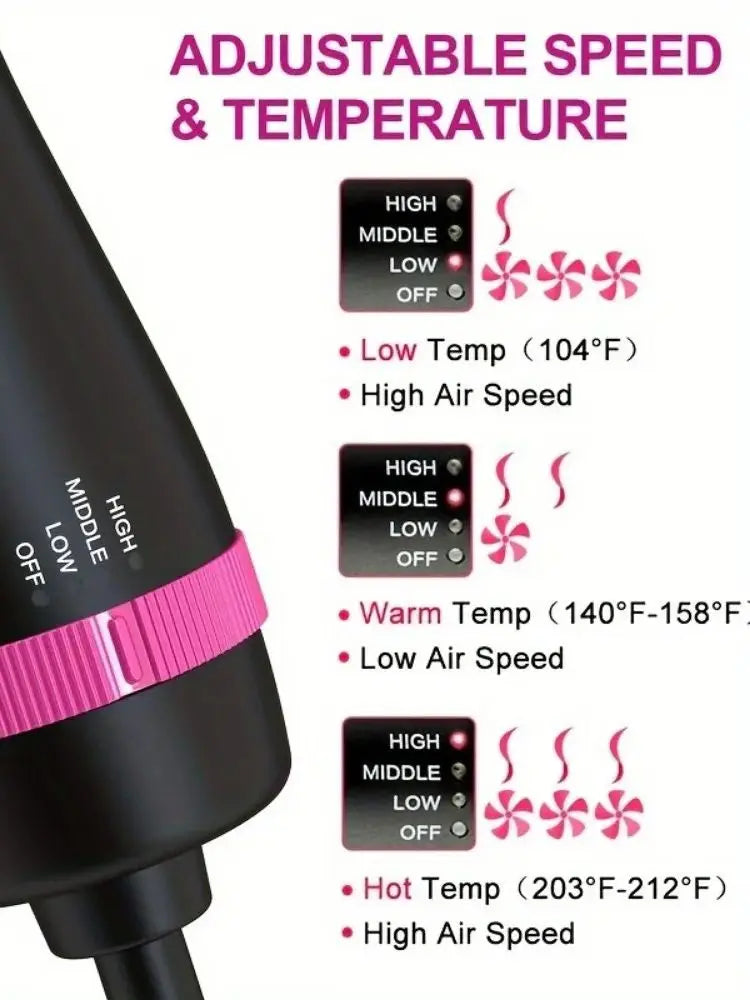 2-in-1 Hair Straightener & Curler Brush – Styling Tool for Women