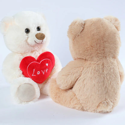 25CM Heart Bear & Dog Plush Toy – Valentine’s Gift