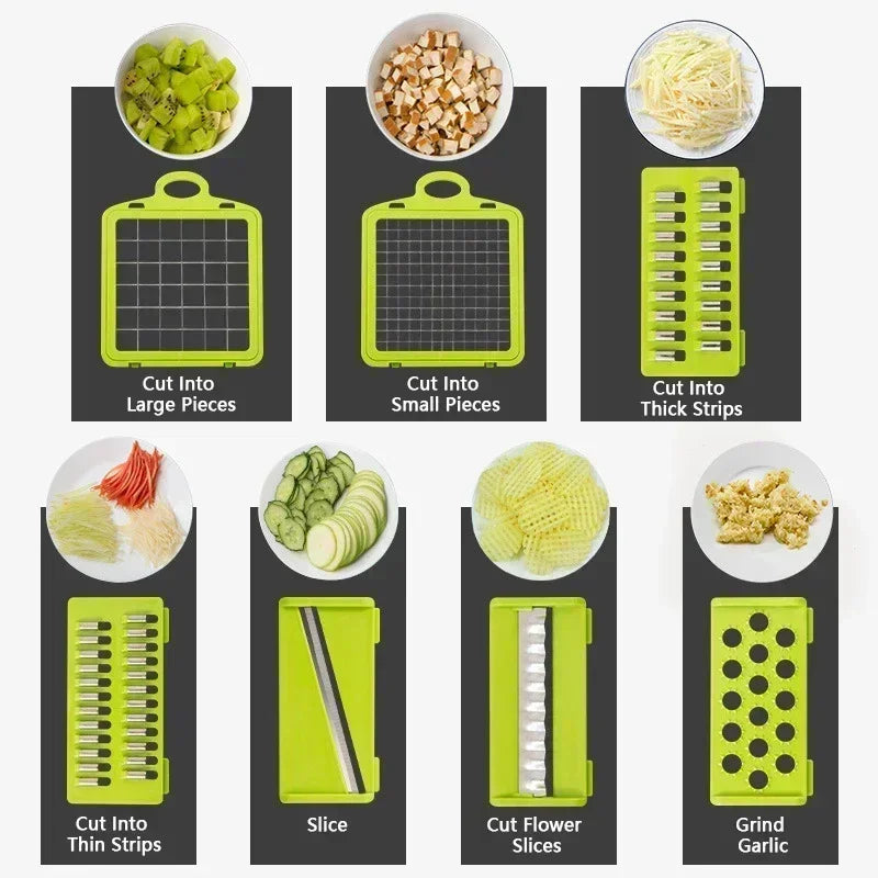14-in-1 Multifunctional Vegetable Chopper & Food Slicer Dicer