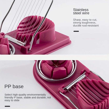 2-in-1 Stainless Steel Egg Cutter - Multifunctional Kitchen Tool