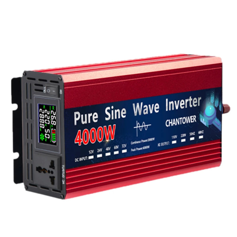 Pure Sine Wave Inverter DC to AC – 12V/24V to 110V/220V 2000–5000W