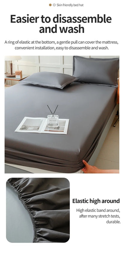 Waterproof Fitted Bed Sheet – 360° Elastic Mattress Protector