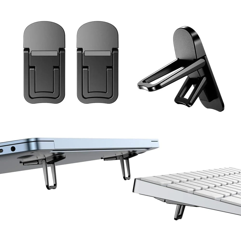 2pcs Foldable Laptop Stand – Adjustable & Portable Notebook Riser