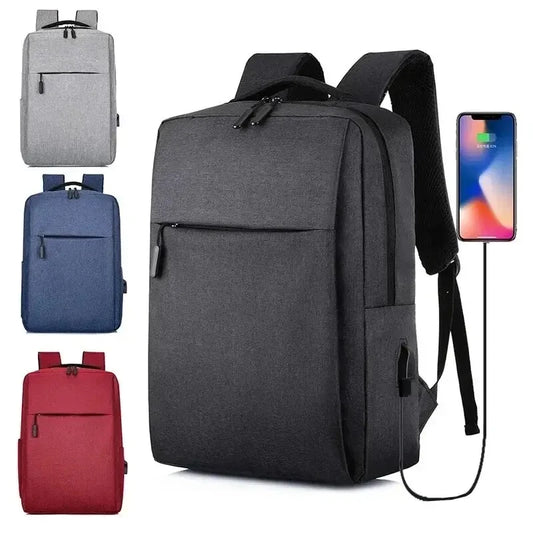 15.6" Waterproof Nylon Laptop Backpack with USB Charging Port