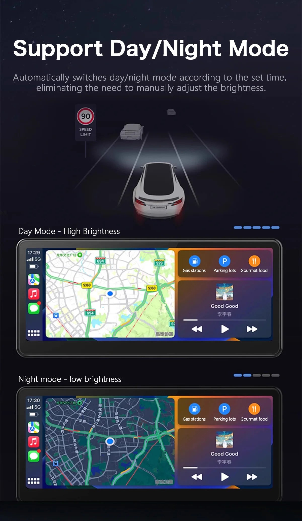 3-in-1 Car Video Smart Box with Android 12, CarPlay & WiFi