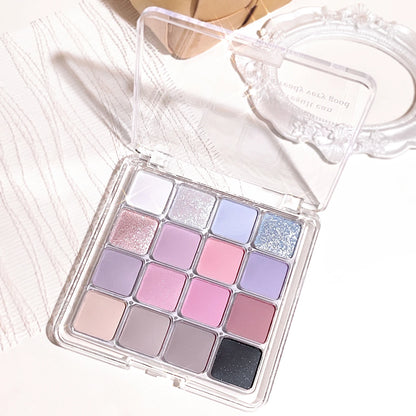 16-Color Sunset Magic Eyeshadow Palette – Matte & Pearl Earth Tones
