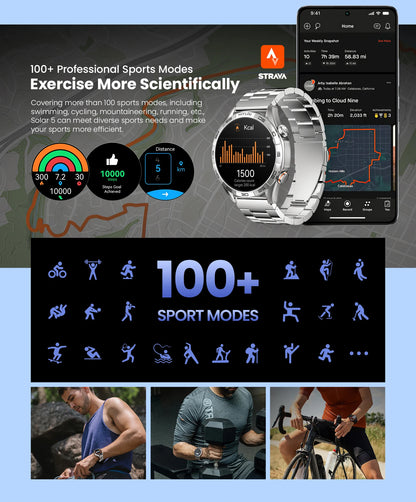 Solar 5 Voice Calling Smartwatch – AMOLED Display