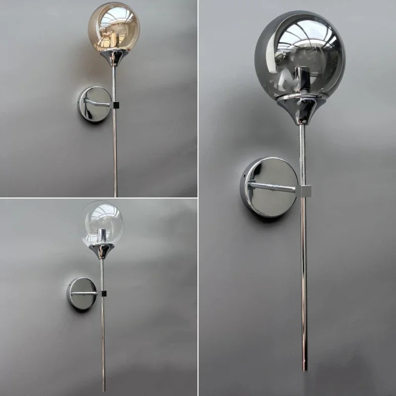 Modern Glass Wall Lamp – Golden Round Nordic Sconce Light