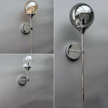 Modern Glass Wall Lamp – Golden Round Nordic Sconce Light