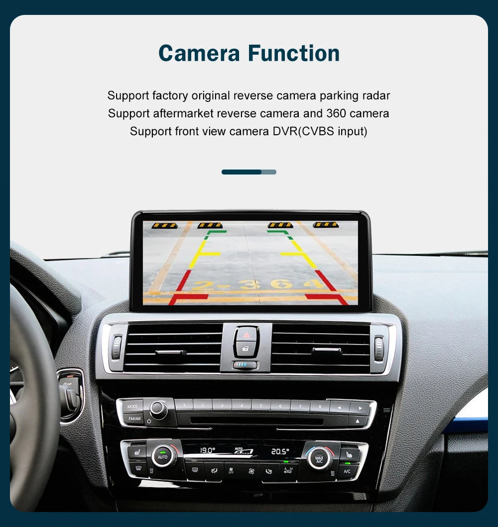شاشة CarPlay لاسلكية مقاس 10.25 بوصة/12.3 بوصة لسيارات BMW الفئة الأولى إلى الرابعة (F20-F33)