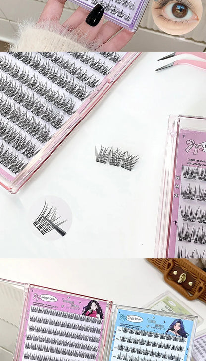 Cartmela No-Glue False Eyelashes - Easy, Natural Look with Sunflower Design