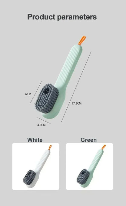 Multifunction Shoe Cleaning Brush with Soap Dispenser & Hook
