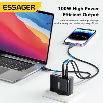100W GaN USB-C Charger – PD & QC Fast Charging Adapter