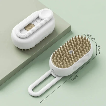 USB 3-in-1 Pet Grooming Brush – Steam, Shedding & Massage Tool