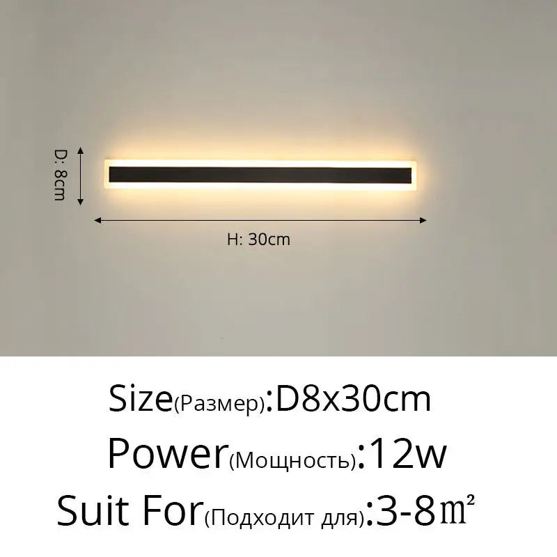 Outdoor Waterproof LED Wall Lights with Remote – Modern Dimmable