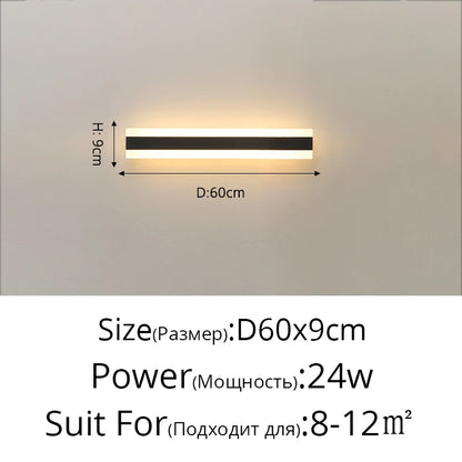 Outdoor Waterproof LED Wall Lights with Remote – Modern Dimmable