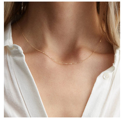 Fine Gold Color Stainless Steel Chain Necklace – Short & Long Styles