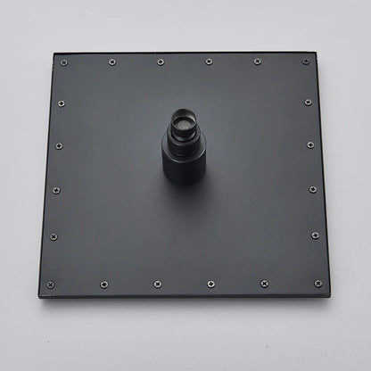 Black LED Rainfall Shower Head | Remote Control Ceiling Waterfall Tap