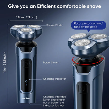 3-in-1 Electric Shaver – Beard, Nose & Razor Trimmer Waterproof