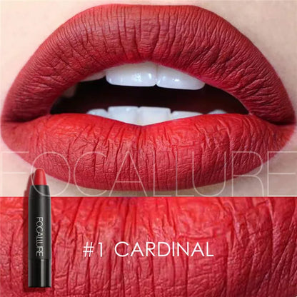 Focallure Waterproof Matte Lipstick – 19 Colors, Soft Texture