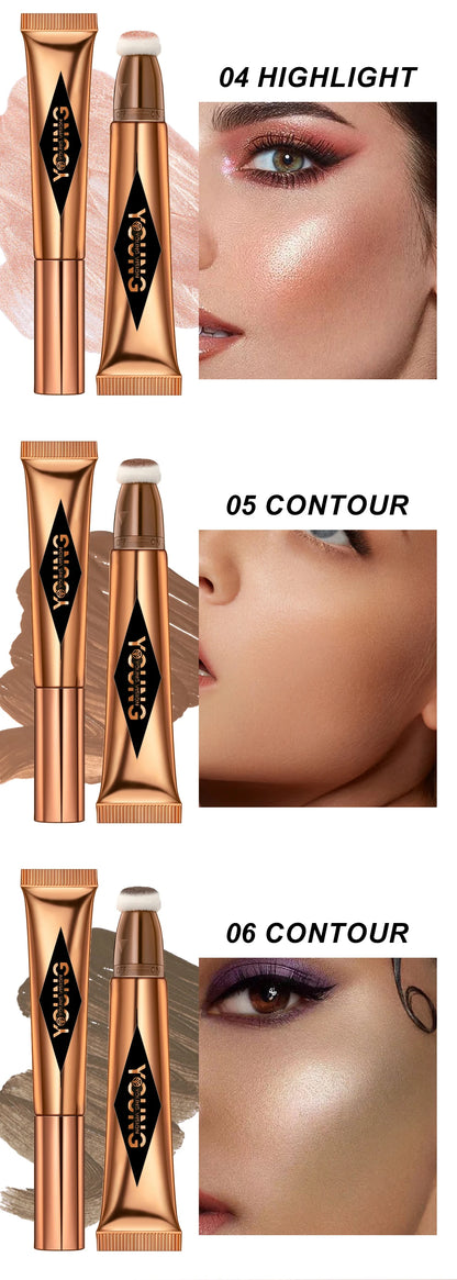 Air Cushion Blusher & High Gloss Stick – 6-Color Liquid Makeup Rouge