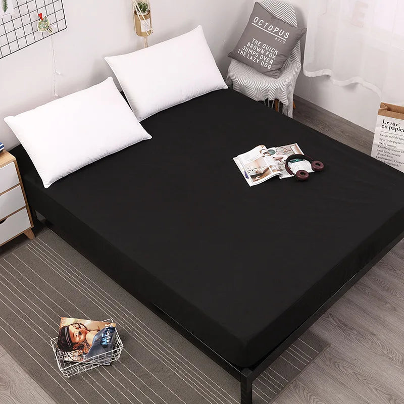Waterproof Fitted Bed Sheet – Soft, Breathable Mattress Cover