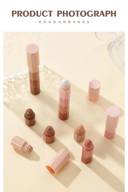 4-Color Lazy Eyeshadow Pencil Set – Waterproof & Shimmer Finish